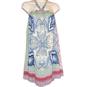 Speechless boho handkerchief paisley print cross back halter dress 💕